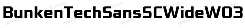 BunkenTechSansSCWideW03 UltBd字体转换